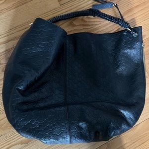 Vince Camuto Leather bag with gold zipper accents